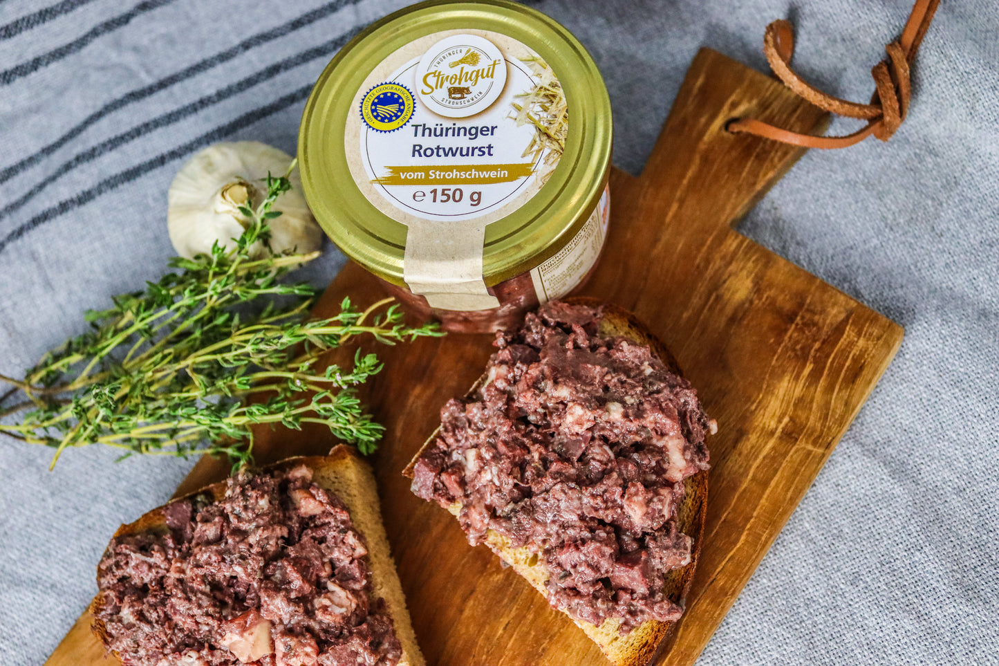 Rotwurst im Glas Strohgut