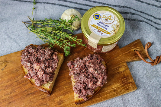 Rotwurst im Glas Strohgut