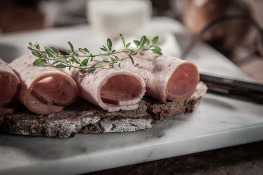 Römerbraten mit Röstzwiebel Aufschnitt