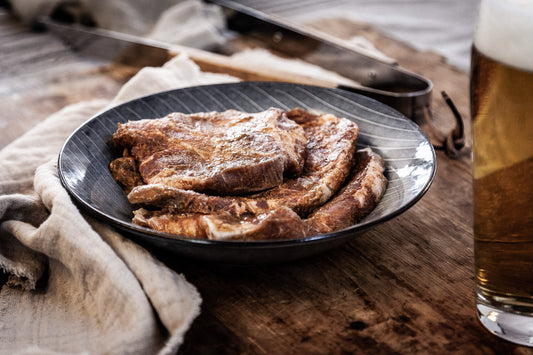 Thüringer Rostbrätel in Schwarzbiermarinade