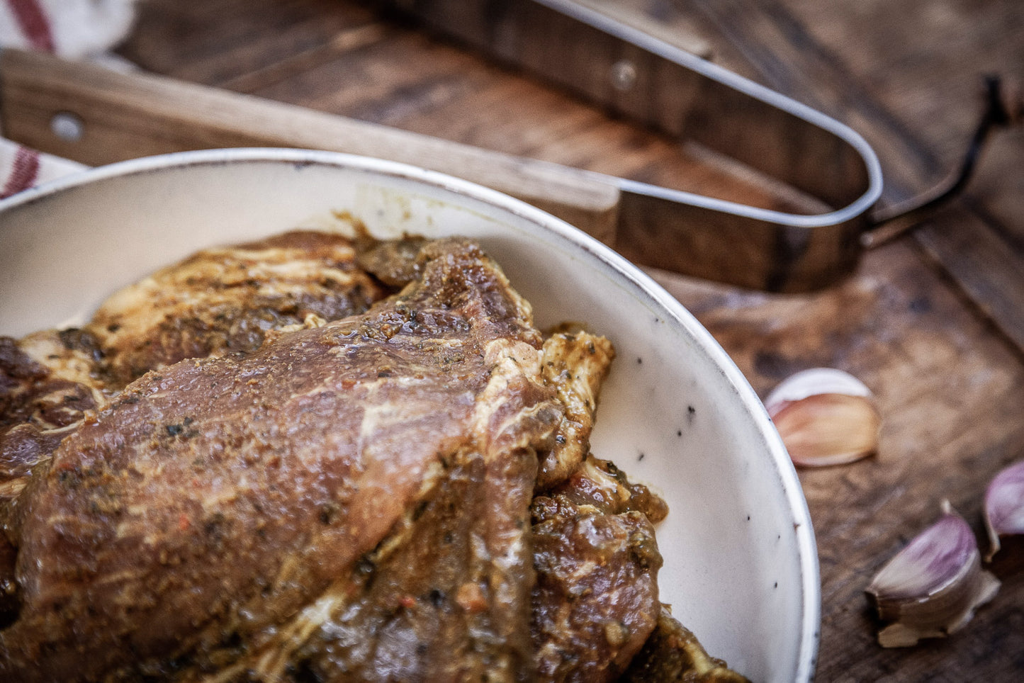 Thüringer Rostbrätel in Knoblauchmarinade