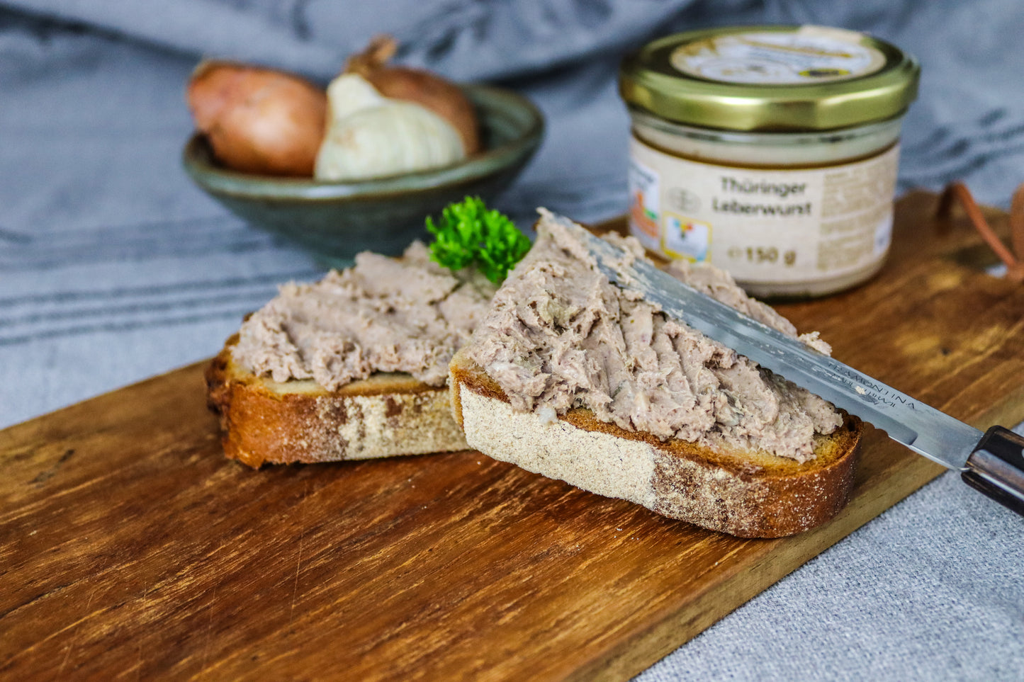 Leberwurst im Glas Strohgut